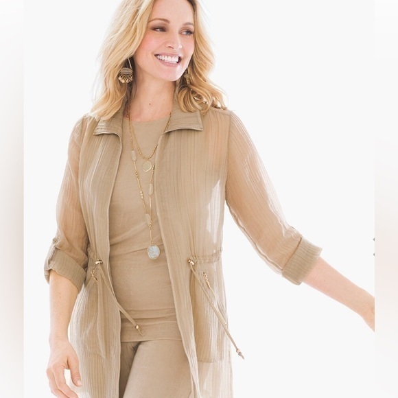 Chico's Jackets & Blazers - Chico’s Travelers Collection, light jacket, size 12